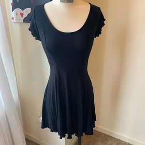 Ribbed Lettuce Edge Dress